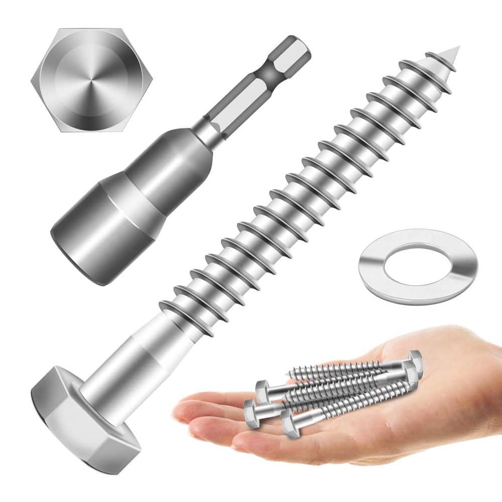 1/4 in. x 2-1/2 in. Stainless Steel Hex Drive Hex Head Lag Screws (20-Pack) price history on PriceWatchPro