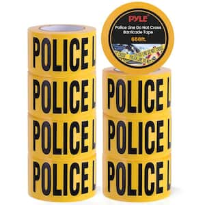 8-Pieces 200 Meters Long Tape Roll Suitable for Wide Range of Applications Safety Caution Tape Set (Black and Yellow)