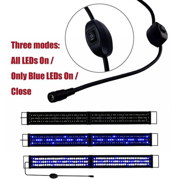 OBJLGEV Aquarium LED Fish Tank Light 48-60 in. Remote