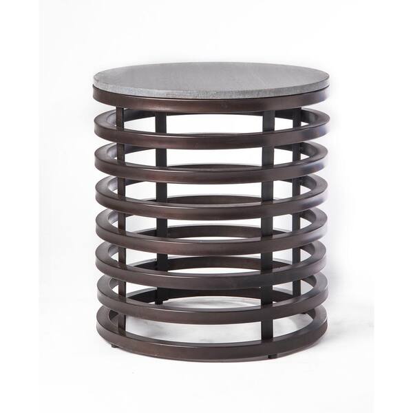 Powell Company Bria 20 in. Rustic Bronze Side Table