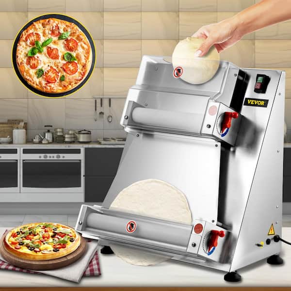 VEVOR Pizza Dough Roller Sheeter, Max 12 Automatic Commercial Dough Roller  Sheeter, 370W Electric Pizza Dough Roller Stainless Steel, Suitable for  Noodle Pizza Bread and Pasta Maker Equipment