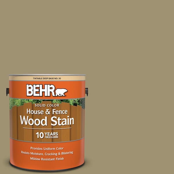 BEHR 1 gal. #380F-6 River Bank Solid Color House and Fence Exterior Wood Stain