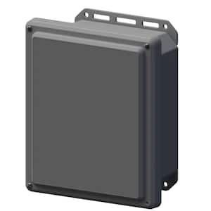 11.8 in. L x 10 in. W x 5.5 in. H Polycarbonate Gray Screw Top Cabinet Enclosure with Gray Bottom