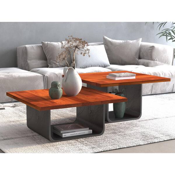 Interbuild 2.3 ft. L x 28 in. D, Karri Butcher Block Table Top Countertop in Clear with Square Edge