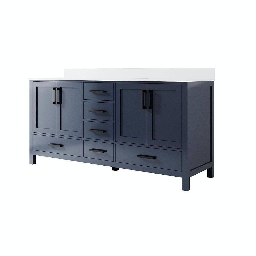 72 in. Double Sink Navy Blue Solid Wood Bath Vanity with Durable Carrara White Cultured Marble Top, Soft-Close, Ass price history on PriceWatchPro