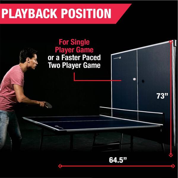 ESPN Official Size Table Tennis Table with Table Cover for Single or 2 Players N 