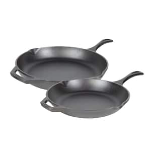 Chef Collection 2-Piece Cast Iron Skillet Set (10 in. and 12 in. skillet)