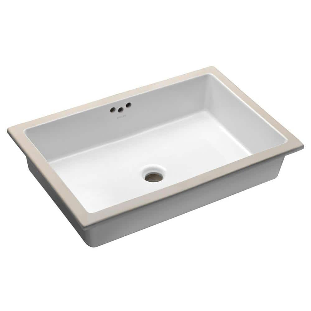 Kohler Kathryn Vitreous China Undermount Bathroom Sink With Glazed