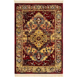 District Potomac Red 4 ft. x 6 ft. Area Rug