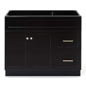 Hamlet 42 in. W x 21.5 in. D x 34.5 in. H Freestanding Bath Vanity Cabinet without Top in Black