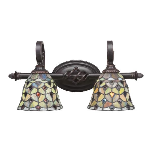 Unbranded Bridgewater 20.75 in. 2-Light Dark Granite Vanity Light