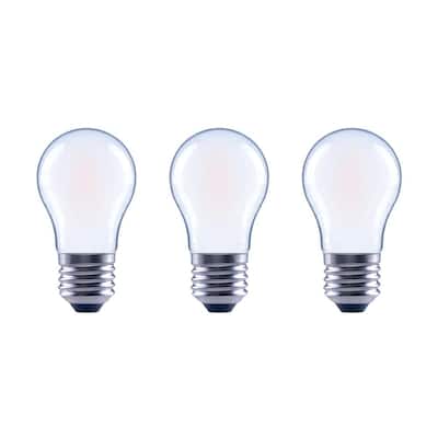 60-Watt Equivalent A15 Dimmable Frosted Glass Decorative Filament Vintage Edison LED Light Bulb Soft White (3-Pack)