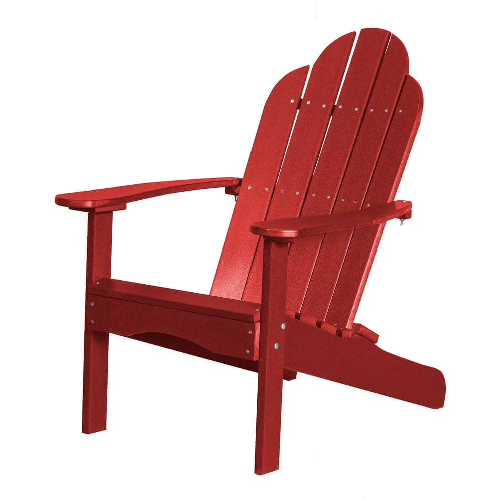 WILDRIDGE Classic Cardinal Red Plastic Outdoor Adirondack Chair LCC 214   Plastic Adirondack Chairs Lcc 214 Cr 64 1000 