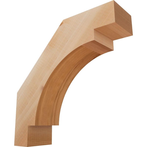 Ekena Millwork 3 1/2"W x 12"D x 12"H Merced Smooth Knee Brace, Western Red Cedar