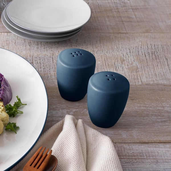 Noritake ダークブルー スープカップ8個セット Noritake Colorwave Blue 3-3/8 in. (Blue) Stoneware Salt and Pepper