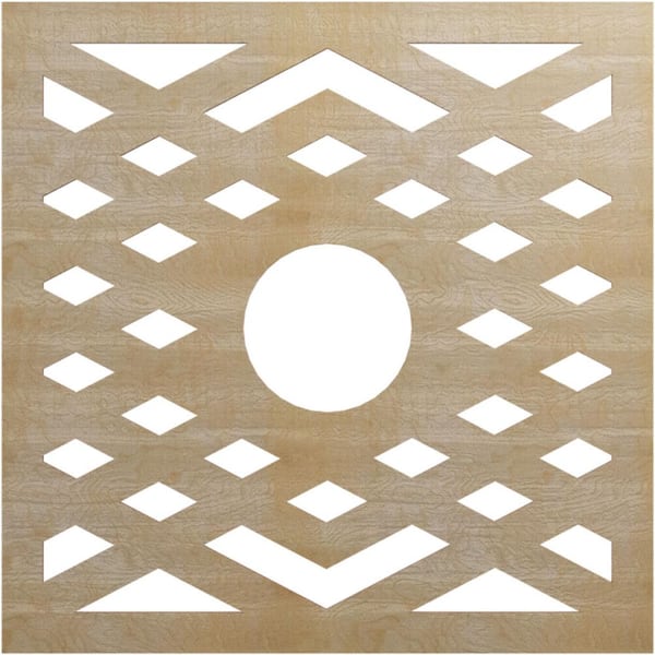 Ekena Millwork 0.375 in. x 30 in. x 30 in. Wood Medallion Moulding