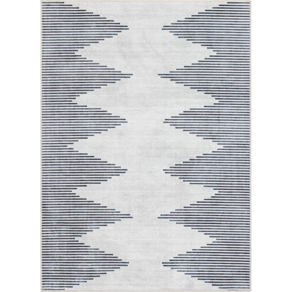 Well Woven Apollo Bree Ivory Grey 9 ft. 10 in. x 13 ft. Moroccan ...