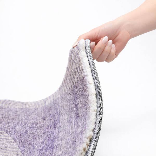 Dream Shag Premium Machine Washable Abstract ADS711 Lavender 3 ft. x 4 ft. Area Rug