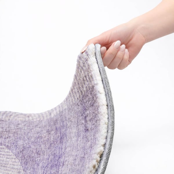 Dream Shag Premium Machine Washable Abstract ADS711 Lavender 3 ft. x 5 ft. Area Rug