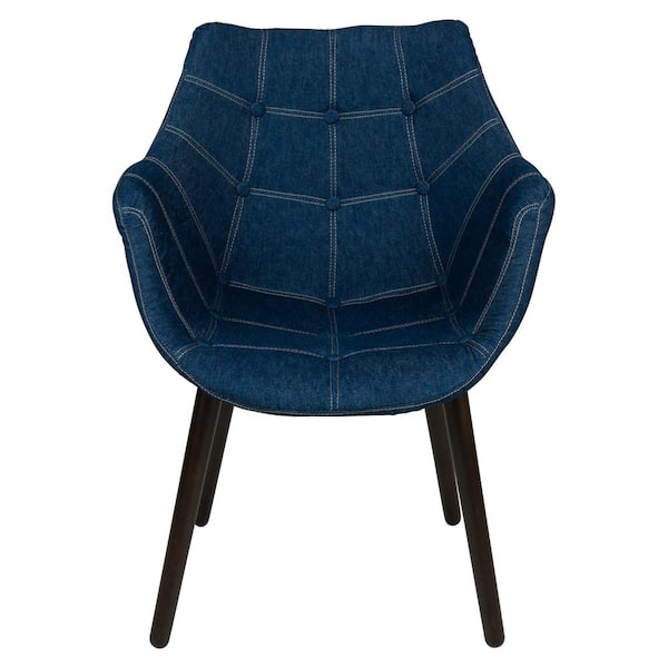 Leisuremod Milburn Denim Arm Chair MA23DBU - The Home Depot
