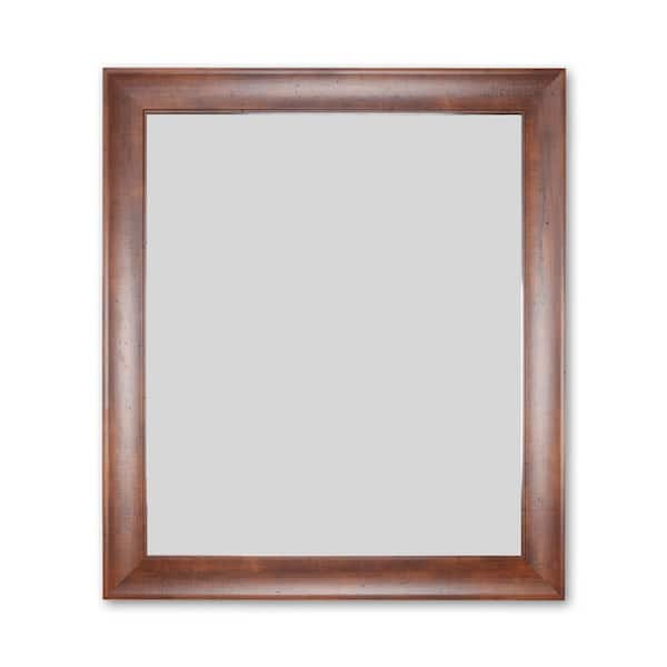 BrandtWorks 36 in. H x 32 in. W Rustic Framed Rectangle Brown Decorative Mirror