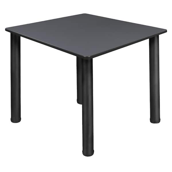 Regency Rumel 36 in. Square Grey and Black Wood Slim Table (4-Capacity)