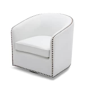 Tyler Swivel Milky Armchair