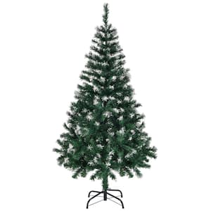 5 ft. Unlit Spray White Green Artificial Christmas Tree with 480 Tips