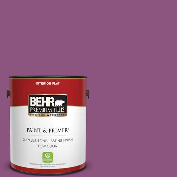 BEHR PREMIUM PLUS 1 gal. Home Decorators Collection #HDC-MD-07 Dynamic Magenta Flat Low Odor Interior Paint & Primer