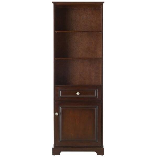 Home Decorators Collection Highclere 22 in. W x 65 in. H x 10 in. D Bathroom Linen Storage Cabinet in Cocoa