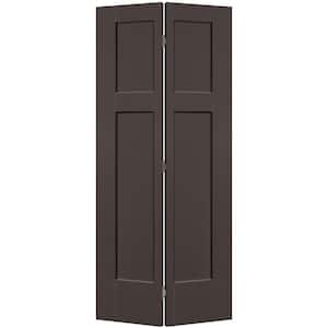 36 in. x 80 in. 3-Panel Winslow Hollow Core Willow Wood Molded Composite Bi-Fold Door