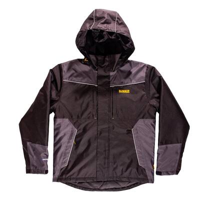 Brookeville Men’s Size X-Large Black Polyester Waterproof Hooded Jacket