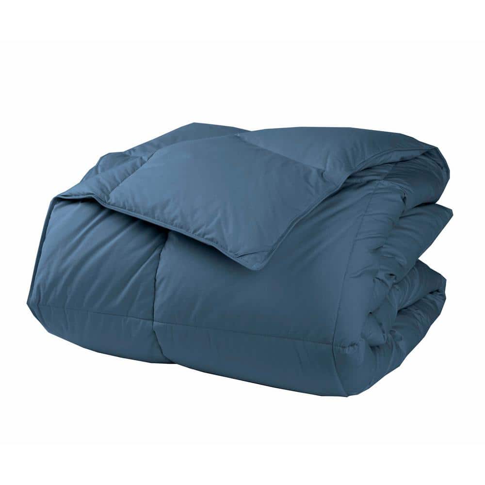 The Company Store LaCrosse Ultra Warmth Smoke Blue King Down Comforter