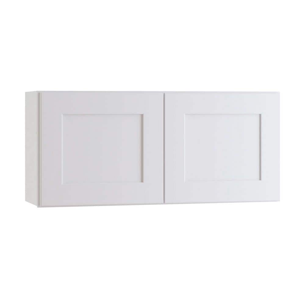 Newport 36 in. W x 12 in. D x 18 in. H Assembled Plywood Wall Bridge Kitchen Cabinet in Pacific White with Soft Close price history on PriceWatchPro