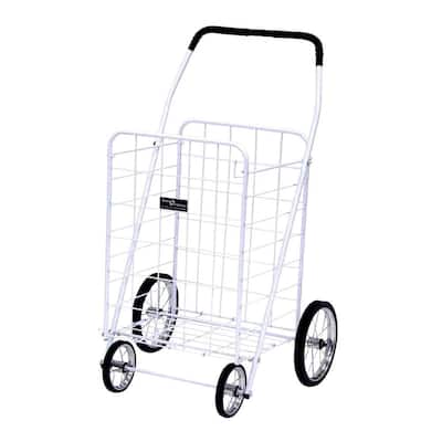 Jumbo Shopping Cart in White