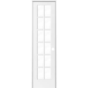 24 in. x 96 in. 12-Lite Clear Solid Hybrid Core Composite MDF Primed Left Hand Single Prehung Interior Door