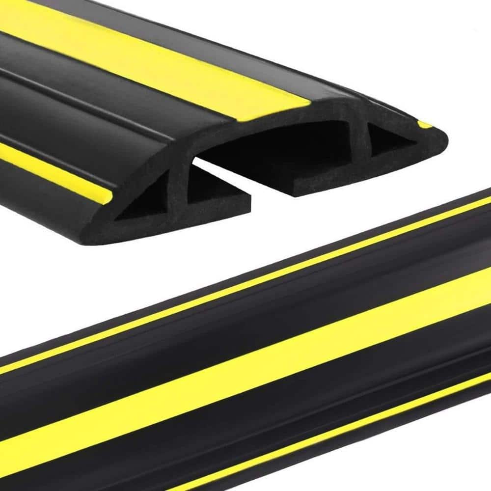 10 ft. Flexible Floor Cable Cover, Heavy Duty PVC Duct Cord Hider to Protec
