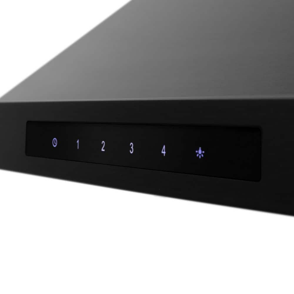 36" Black Stainless Steel Convertible Wall Mount Range Hood