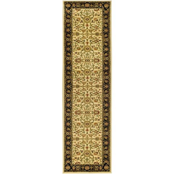 SAFAVIEH Lyndhurst Ivory/Black 2 ft. x 20 ft. Border Runner Rug