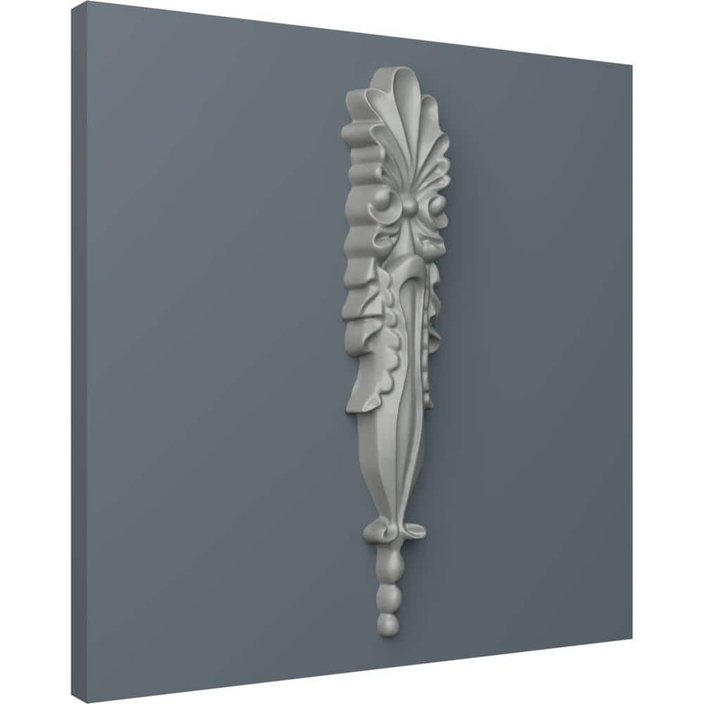 Primed White Polyurethane Shell Applique Onlay, 1.25"W