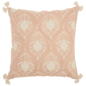 Lifestyles Blush 18 in. x 18 in. Throw Pillow