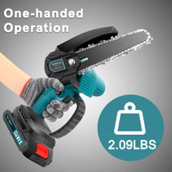 Saker Mini Chainsaw Cordless 6-Inch 2024 Upgrade Switch Security Lock-Power  Chain Saws-Handheld Small Chainsaw for Cutting Wood Trimming and