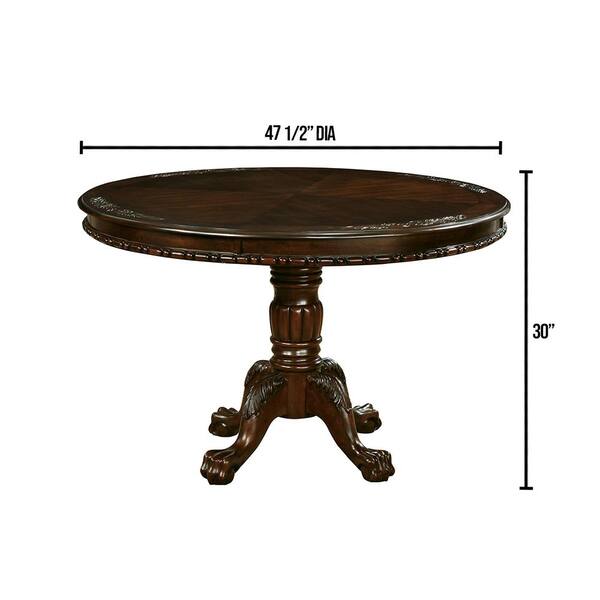 William's Home Furnishing Elana Brown Cherry Round Dining Table