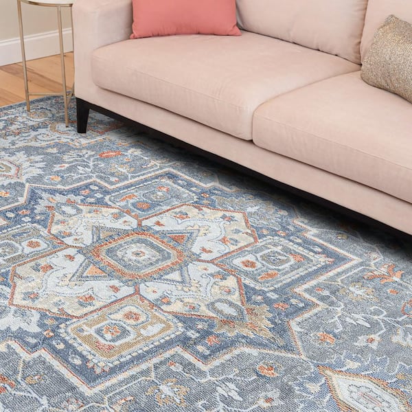 Allure Medallion Charcoal 5 ft. x 8 ft. Indoor Area Rug