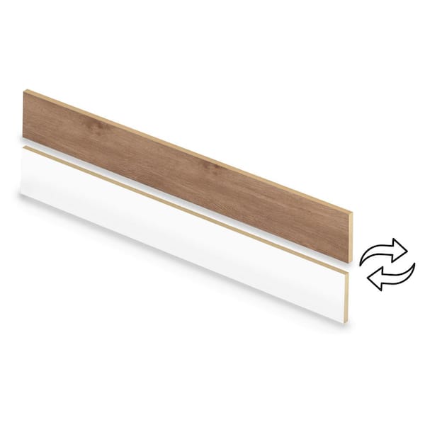 Eastmoor Chestnut 47 in. L x 7.37 in. W x 12.7 mm. T Vinyl Overlay Stair Reversible Riser