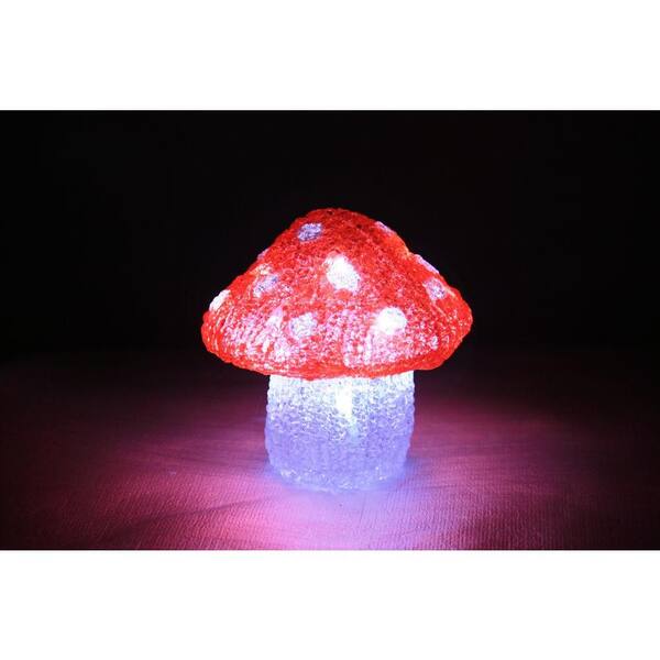 XEPA 6 in. Decorative Red LED Mushroom Light