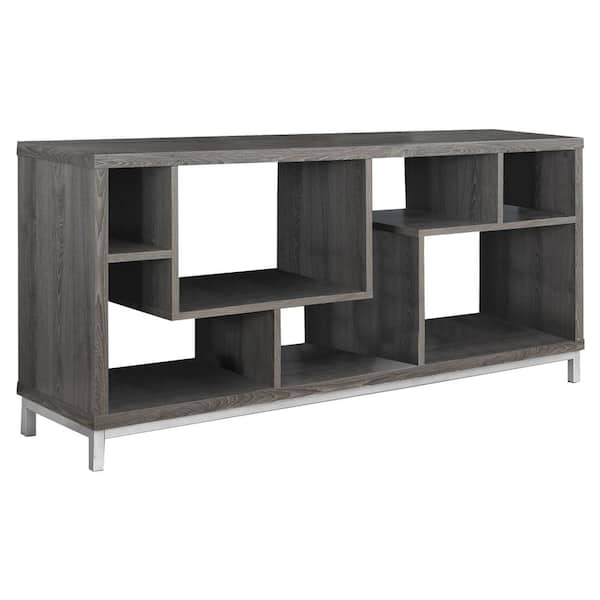 Unbranded 60 in. DARK TAUPE Particle Board TV Stand Fits TVs Up to 60 in.