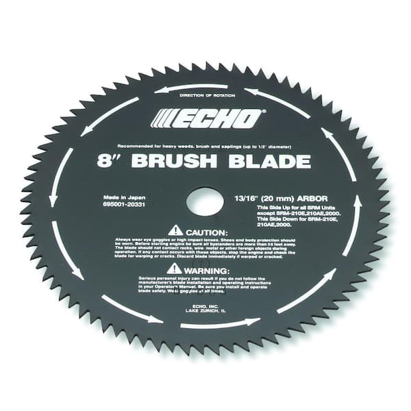 ECHO 8 in. 20 mm 80-Tooth Brush Blade