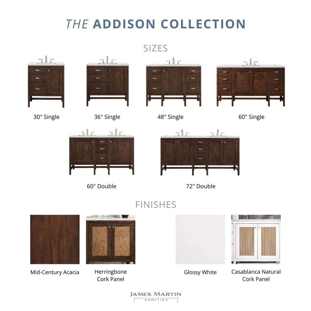 Addison Glossy White Single Vanity with Ethereal Noctis Top