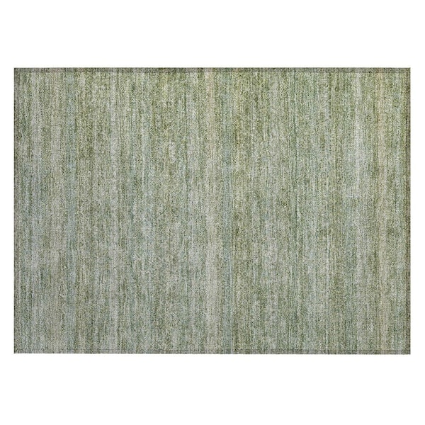 Chantille Machine Washable Indoor/Outdoor Abstract ACN2105 Sage 1 ft. 8 in. x 2 ft. 6 in. Accent Rug
